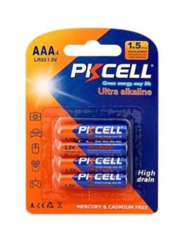 DIGITUS BATTERIE MINI STILO AAA LR03 ULTRA ALCALINE 1.5V 4 Pz.